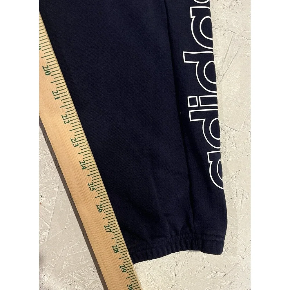 adidas Mens XL Spellout Logo Jogger Athletic‎ Pants GE0792 LegInk Navy 3-Stripe